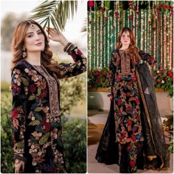 Pakistani Designer Velvet Suit